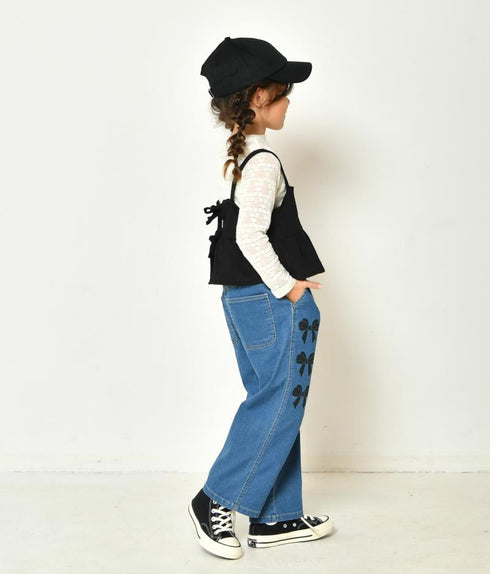 【130/140/150】 プリントワイドパンツ 3524604j